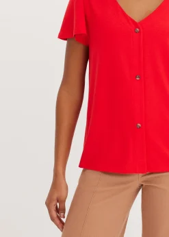 T-shirt boutonné