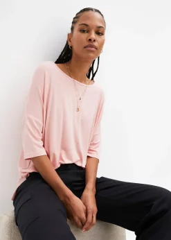 T-shirt boxy en viscose extensible