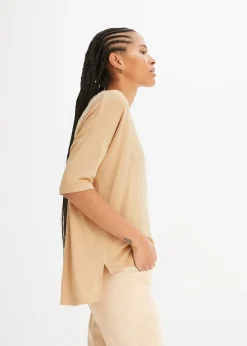 T-shirt boxy en viscose extensible