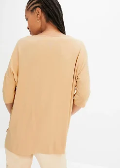 T-shirt boxy en viscose extensible
