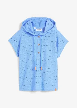 T-shirt col Henley à capuche