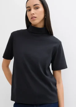 T-shirt col roulé 100% coton