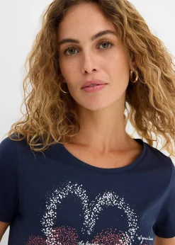 T-shirt coton à imprimé cœur