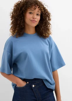 T-shirt court et oversize en coton épais