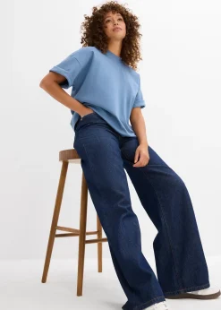 T-shirt court et oversize en coton épais