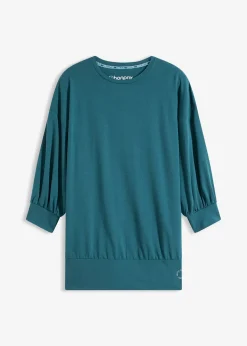T-shirt de sport oversize à manches 3/4, séchage rapide