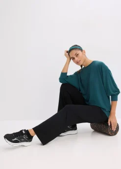 T-shirt de sport oversize à manches 3/4, séchage rapide