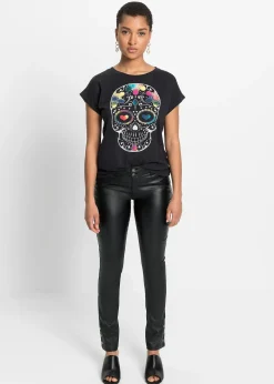 T-shirt doux en viscose mélangée