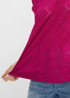 T-shirt en broderie anglaise