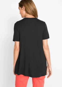 T-shirt 2en1 col V, manches courtes