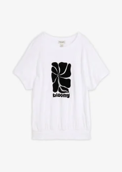 T-shirt en coton à base smockée