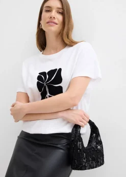 T-shirt en coton à base smockée