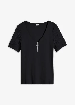 T-shirt en coton côtelé