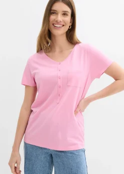 T-shirt en coton et viscose