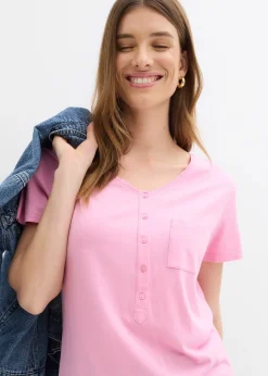 T-shirt en coton et viscose