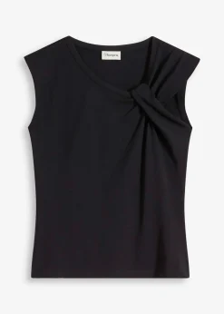 T-shirt en coton extensible avec détail twisté