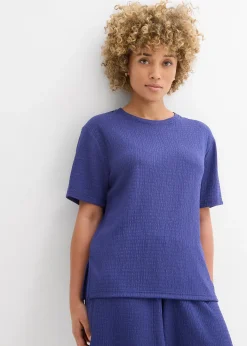 T-shirt en crêpe gaufré