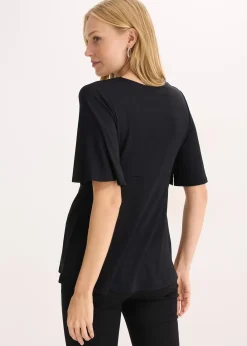 T-shirt en jersey à décolleté plongeant