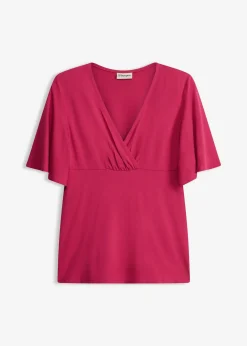 T-shirt en jersey à décolleté plongeant