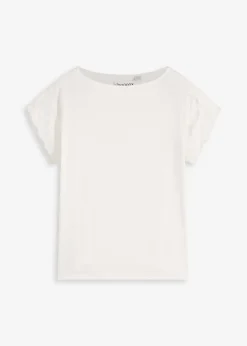 T-shirt en viscose avec dentelle