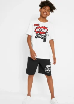 T-shirt et bermuda (ens. 2 pces) en jersey 100% coton