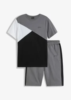 T-shirt et bermuda sweat (ens. 2 pces)