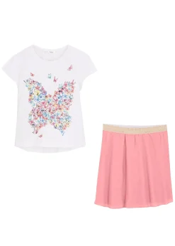 T-shirt et jupe (ens. 2 pces)