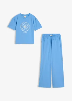 T-shirt et pantalon (ens. 2 pces) en coton extensible