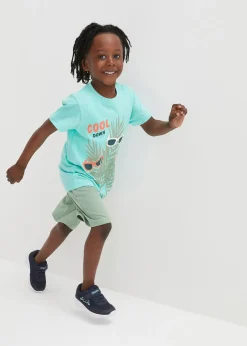 T-shirt et short 100% coton (ens. 2 pces)