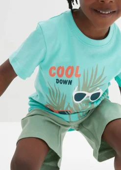 T-shirt et short 100% coton (ens. 2 pces)
