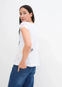 T-shirt imprimé à col rond