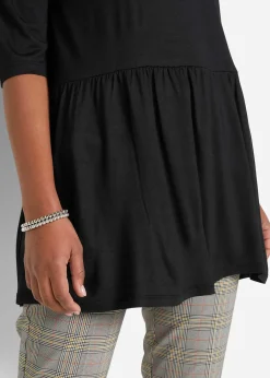 T-shirt long avec volant