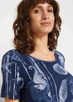 T-shirt long en viscose extensible