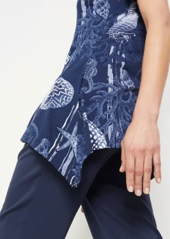 T-shirt long en viscose extensible