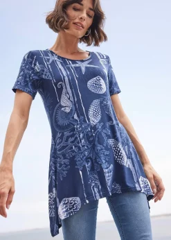 T-shirt long en viscose extensible