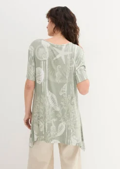 T-shirt long en viscose extensible