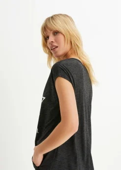 T-shirt long en viscose mélangée