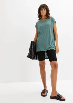 T-shirt long en viscose mélangée