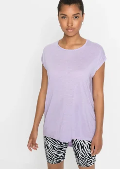 T-shirt long en viscose mélangée