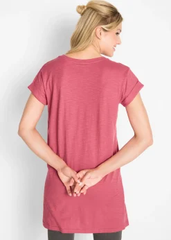 T-shirt long et boxy à manches courtes