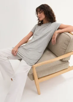 T-shirt long et boxy à manches courtes