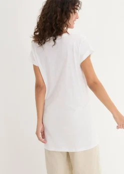 T-shirt long et boxy à manches courtes