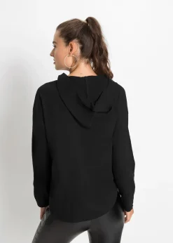 T-shirt long oversize à capuche