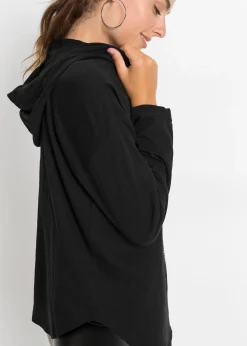 T-shirt long oversize à capuche