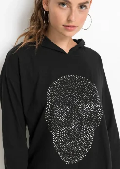 T-shirt long oversize à capuche