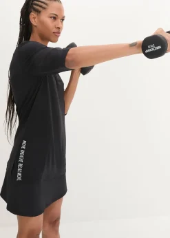T-shirt long pratique avec fente, séchage rapide