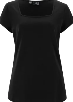 T-shirt manches courtes à encolure carrée