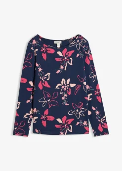 T-shirt manches longues à imprimé floral