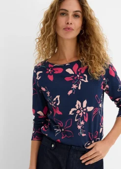 T-shirt manches longues à imprimé floral
