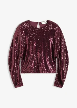 T-shirt manches longues à sequins